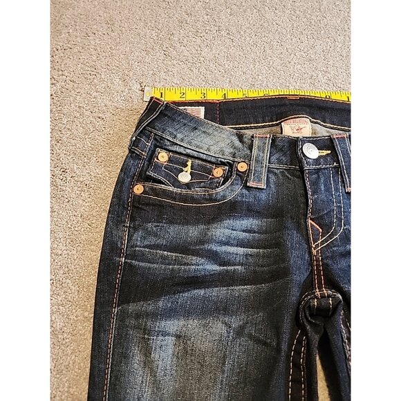 VTG True Religion Joey Women Jeans Bootcut Flare Flap Pocket  Sz 27 Made USA - Picture 10 of 16